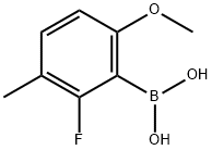 2-氟-6-甲氧基-3-甲基苯硼酸 结构式