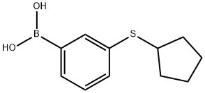 3-(Cyclopentylthio)phenylboronic acid 结构式