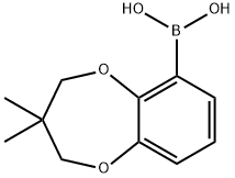 3,3-Dimethyl-2,4-dihydro-1,5-benzodioxepine-6-boronic acid 结构式
