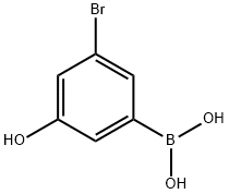 (3-溴-5-羟基苯基)硼酸 结构式