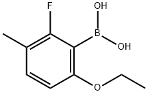 6-Ethoxy-2-fluoro-3-methylphenylboronic acid 结构式