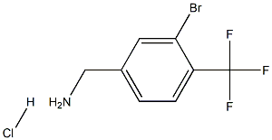 3-溴-4-三氟甲基苄胺盐酸盐 结构式