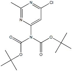2-甲基-4-氯-6-[双(BOC)氨基]嘧啶 结构式