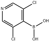 3,5-二氯吡啶-4-硼酸 结构式