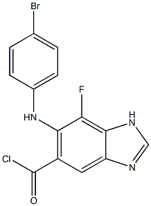 6-(4-broMophenylaMino)-7-fluoro-1H-benzo[d]iMidazole-5-carbonyl chloride 结构式