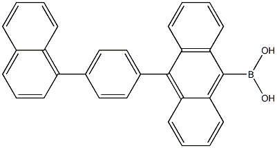 9-(4-(1-萘基)苯基)蒽-10-硼酸 结构式