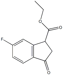 ethyl 6-fluoro-3-oxo-2,3-dihydro-1H-indene-1-carboxylate 结构式
