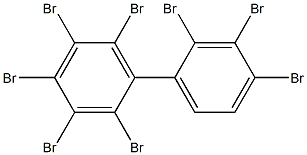 Octabromobiphenyl (technical) (FR250 BA, Dow Chemicals) 结构式