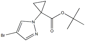 1-(4-BroMo-pyrazol-1-yl)-cyclopropanecarboxylic acid tert-butyl ester 结构式