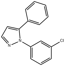 1 - (3 -氯苯基)- 5 -苯基- 1H -吡唑 结构式