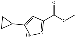 5-环丙甲基- 1H-吡唑-3 - 羧酸甲酯 结构式