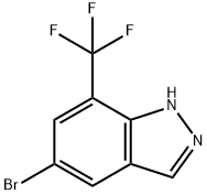 5-溴-7-(三氟甲基)-1H-吲唑 结构式