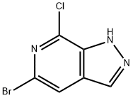 5-溴-7-氯-1H-吡唑并[3,4-C]吡啶 结构式