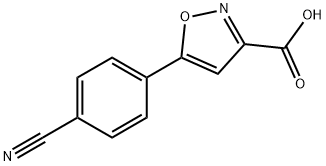 5-(4-氰基苯基)异噁唑-3-甲酸 结构式