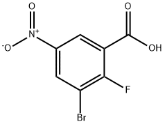 3-broMo-2-fluoro-5-nitrobenzoic acid 结构式