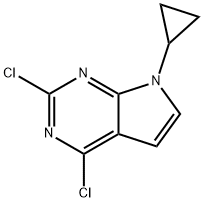 2,4-二氯-7-环丙基-7H-吡咯并[2,3-D]嘧啶 结构式