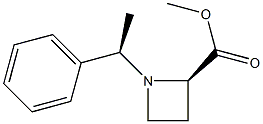 (R)-1-[(R)-1-苯乙基]氮杂环丁烷-2-甲酸甲酯 结构式