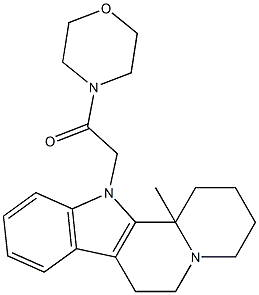 2-(12b-Methyl-1,3,4,6,7,12b-hexahydroindolo[2,3-a]quinolizin-12(2H)-yl)-1-Morpholinoethanone 结构式