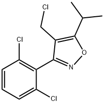 4-(氯甲基)-3-(2,6-二氯苯基)-5-异丙基异噁唑 结构式