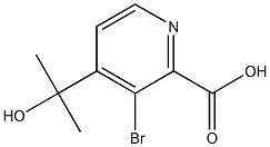 3-broMo-4-(2-hydroxypropan-2-yl)picolinic acid 结构式
