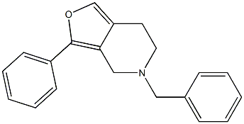 5-benzyl-3-phenyl-4,5,6,7-tetrahydrofuro[3,4-c]pyridine 结构式