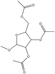 Acetic acid 3,4-diacetoxy-5-Methoxy-tetrahydro-furan-2-ylMethyl ester 结构式
