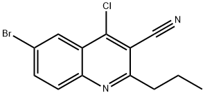 6-broMo-4-chloro-2-propylquinoline-3-carbonitrile 结构式