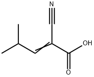 2-氰基-4-甲基戊-2-烯酸 结构式