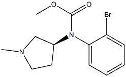 (S)-(1-Methylpyrrolidin-3-yl)Methyl (2-broMophenyl)carbaMate 结构式