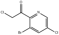 1-(3-溴-5-氯吡啶-2-基)-2-氯乙酮 结构式