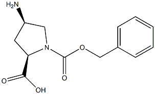 (2R,4R)-1-CBZ-4-AMINO-PYRROLIDINE-2-CARBOXYLIC ACID 结构式