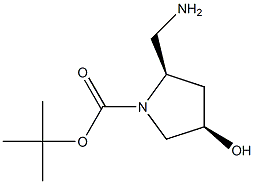 (2R,4R)-tert-butyl2-(aMinoMethyl)-4-hydroxypyrrolidine-1-carboxylate 结构式