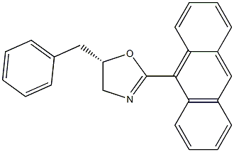 (S)-2-(Anthracen-9-yl)-5-benzyl-4,5-dihydrooxazole 结构式
