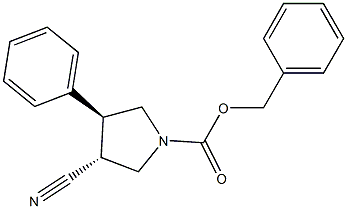Trans-benzyl 3-cyano-4-phenylpyrrolidine-1-carboxylate 结构式