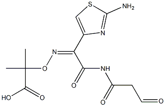 2-[[(Z)-[1-(2-AMino-4-thiazolyl)-2-oxo-2-[(1,3-dioxopropyl)aMino]ethylidene]aMino]oxy]-2-Methylpropanoic Acid 结构式