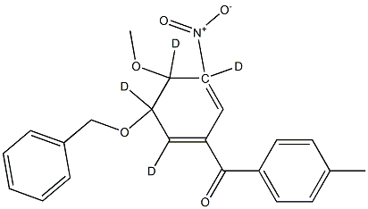 3-Benzyloxy-4-Methoxy-4'-Methyl-5-nitrobenzophenone-d4 结构式
