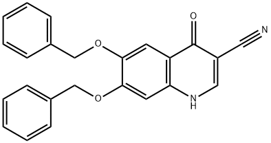 6,7-双(苄氧基)-4-氧代-1,4-二氢喹啉-3-甲腈 结构式