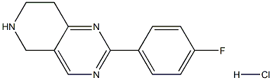 2-(4-Fluoro-phenyl)-5,6,7,8-tetrahydro-pyrido[4,3-d]pyriMidine hydrochloride 结构式