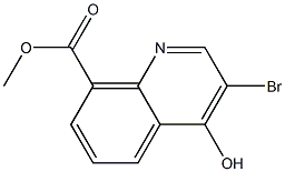 3-BroMo-4-hydroxy-quinoline-8-carboxylic acid Methyl ester 结构式