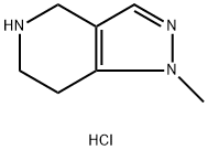 1-Methyl-4,5,6,7-tetrahydro-1H-pyrazolo[4,3-c]pyridine hydrochloride 结构式
