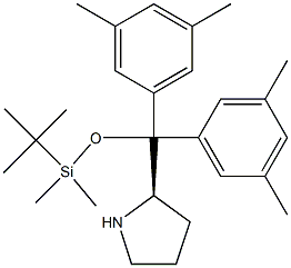 R-2-[[[(1,1-diMethylethyl)diMethylsilyl]oxy]bis(3,5-diMethylphenyl)Methyl]-Pyrrolidine 结构式