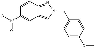 2-(4-Methoxybenzyl)-5-nitro-2H-indazole 结构式