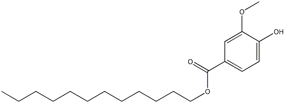 DODECYL 4-HYDROXY-3-METHOXY-BENZOATE 结构式