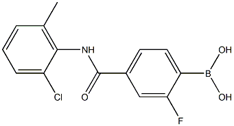 4-(2-氯-6-甲基苯基氨基甲酰)-2-氟苯硼酸,97% 结构式