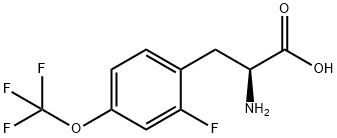 2-氟-4-(三氟甲氧基)-DL-苯丙酸胺 结构式