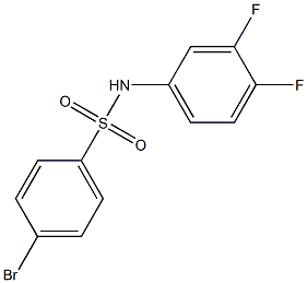 4-溴-N-(3,4-二氟苯基)苯磺酰胺,97% 结构式