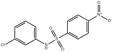 N-(3-氯苯)-4-硝基苯磺酰胺 结构式