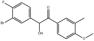 2-(3-溴-4-氟苯基)-2-羟基-1-(4-甲氧基-3-甲基苯基)乙-1-酮 结构式