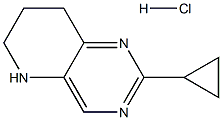 2-Cyclopropyl-5,6,7,8-tetrahydro-pyrido[3,2-d]pyriMidine hydrochloride 结构式