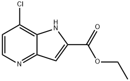 7-氯-1H-吡咯并[3,2-B]吡啶-2-羧酸乙酯 结构式